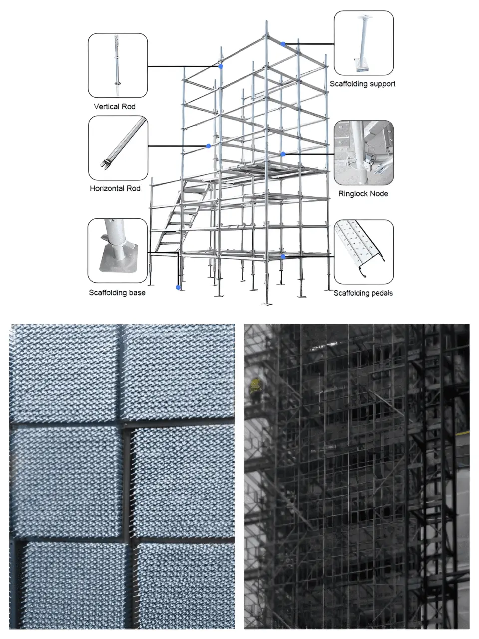 Hot-dip Galvanized Heavy-duty Q345 Ring lock Scaffolding