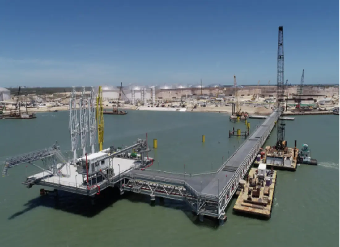 Ringlock Scaffold in Port Pipeline Construction